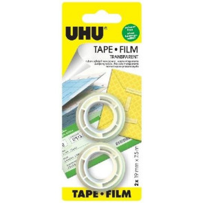 UHU TAPE náplň 2 x 7,5 m Náhradní transparentní lepící páska pro strojky UHU
