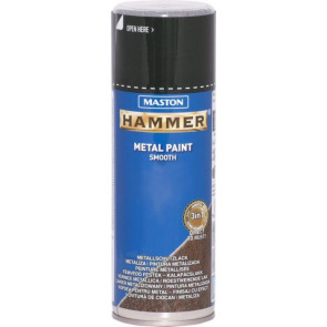Spraypaint Hammer smooth Black matt 400ml nátěr na rezavé i nové kovové povrchy ve spreji