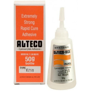 Alteco EZ50 50g speciální průmyslové vteřinové lepidlo pro lepení gumy, kovů a různých plastů 