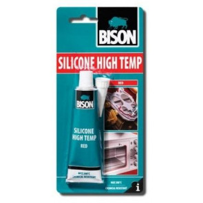 Bison Silicone High Temp Red 60ml tuba - Vysokoteplotní silikonový tmel