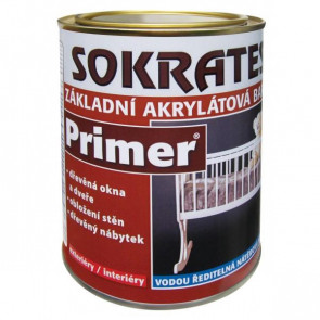 SOKRATES Primer barva na dřevo-alkyd 0100 BÍLÁ 0,8 kg
